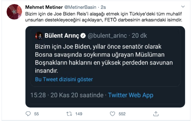 Mehmet Metiner'den Bülent Arınç'a tebrik tepkisi! 15 Temmuz'un arkasındaki isim - Resim: 0