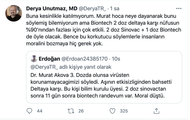 Prof. Dr. Derya Unutmaz'dan 2 doz BionTech çıkışı! Delta'ya karşı yüzde 90’dan fazlasını koruyacak - Resim: 0