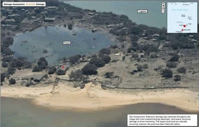 Tonga'da yanardağ patladı adada bazı bölgeler haritadan silindi! İşte o fotoğraflar - Resim: 3