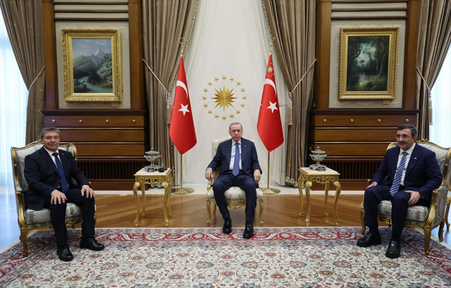 Cumhurbaşkanı Erdoğan, KKTC Başbakanı Üstel'i kabul etti - Resim: 0