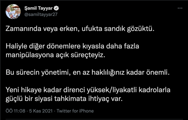 Şamil Tayyar'dan erken seçim çıkışı! 'Zamanında veya erken, ufukta sandık gözüktü' - Resim: 0