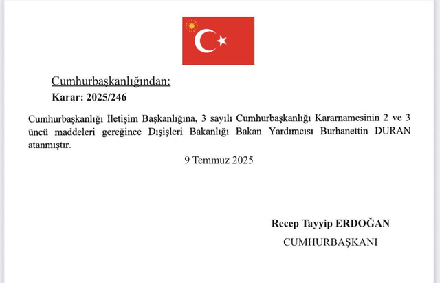 İletişim Başkanlığı’na Burhanettin Duran atandı - Resim: 0