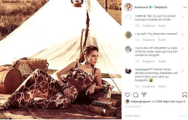 Buse Varol deprem sonrası paylaştı takipçileri isyan edince sildi - Resim: 3