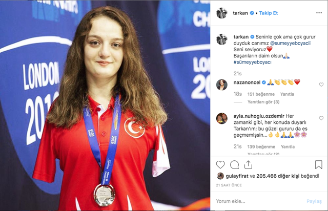 Tarkan'dan Sümeyye Boyacı'ya tebrik ve başarı dileği - Resim: 0