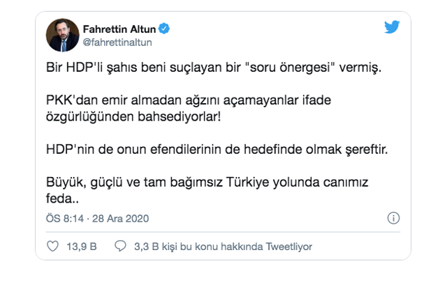Fahrettin Altun ile HDP'li Vekil Dilşat Canbaz Kaya arasında 'Olay TV' tartışması - Resim: 0