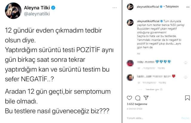 Aleyna Tilki bir pozitif bir negatif çıkan testlere isyan etti 12 gündür karantinada - Resim: 2