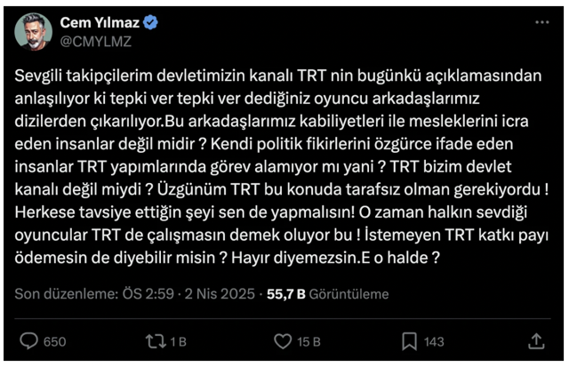 TRT'den Aybüke Pusat kararı! Teşkilat dizisinden çıkarıldı - Resim: 1