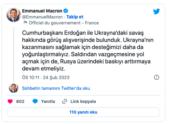 Macron: Türkiye ile dayanışma içinde kalmaya devam edeceğiz - Resim: 0