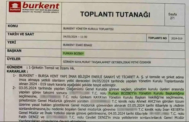 Bursa belediye başkanı Mustafa Bozbey yeğeni için 'hayata geçirmedik' demişti tutanak ortaya çıktı - Resim: 1