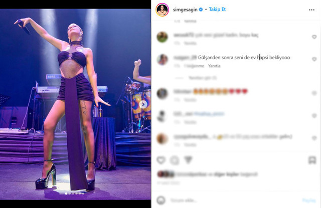 Simge Sağın'ın mini etekli ve transparan paylaşımına flaş yorum: "Gülşen'den sonra seni de ev hapsi bekliyooo" - Resim: 4