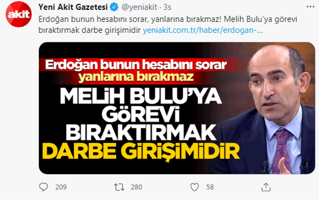 Akit, Melih Bulu'nun Boğaziçi rektörlüğünden alınmasını 'darbe girişimi' saydı - Resim: 0