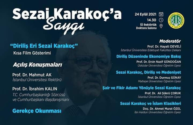 İstanbul Üniversitesi, Sezai Karakoç'a Fahri Doktora unvanı verecek - Resim: 0