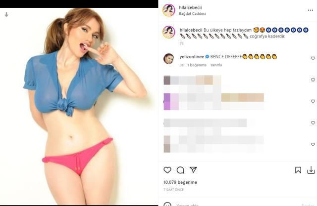 'Bu ülkeye fazlayım' diyen Hilal Cebeci transparan bluzuyla verdiği pozu paylaştı - Resim: 3