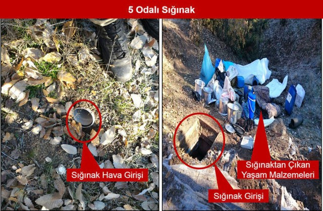 Lice'de 5 PKK sığınağı ele geçirildi - Resim: 1