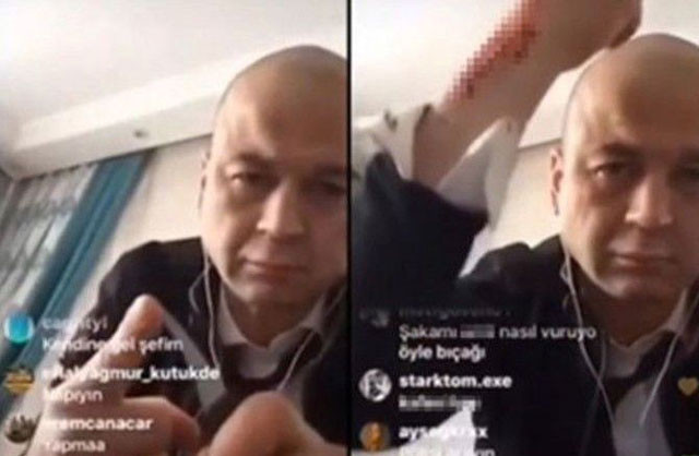 Masterchef Murat canlı yayın açıp kendini kesti! - Resim: 2