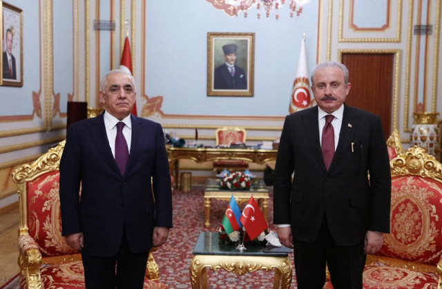 TBMM Başkanı Şentop, Azerbaycan Başbakanı Esedov’u Meclis’te ağırladı - Resim: 1