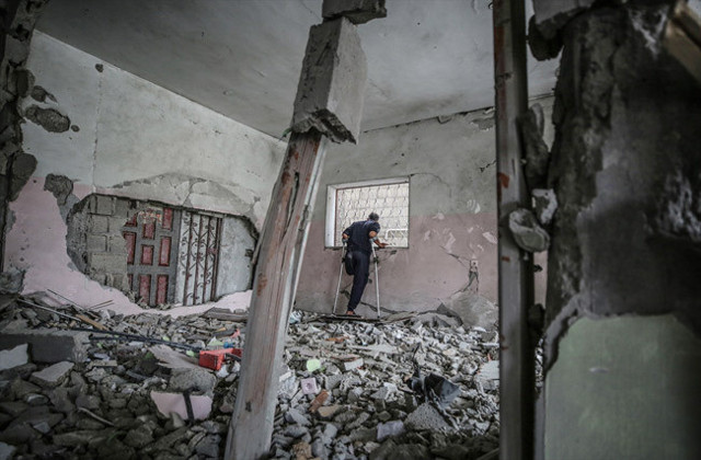 İsrail Refah'taki tek engelli merkezini de bombaladı - Resim: 0