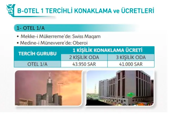 Hac fiyatları oda tercihli iki kişilik oda konaklama fiyatı kaç para 2022 - Resim: 2