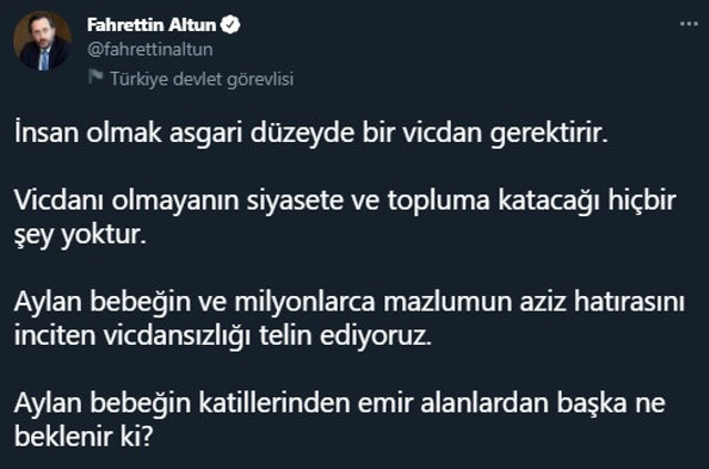 Fahrettin Altun'dan Canan Kaftancıoğlu'na Aylan Kurdi tepkisi - Resim: 0