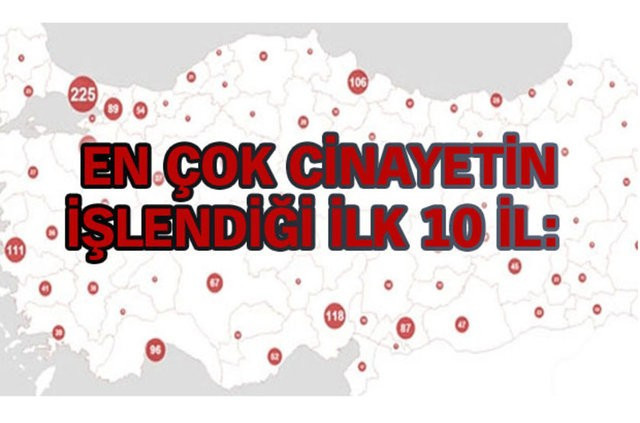 İşte Türkiye'nin cinayet haritası - Resim: 1