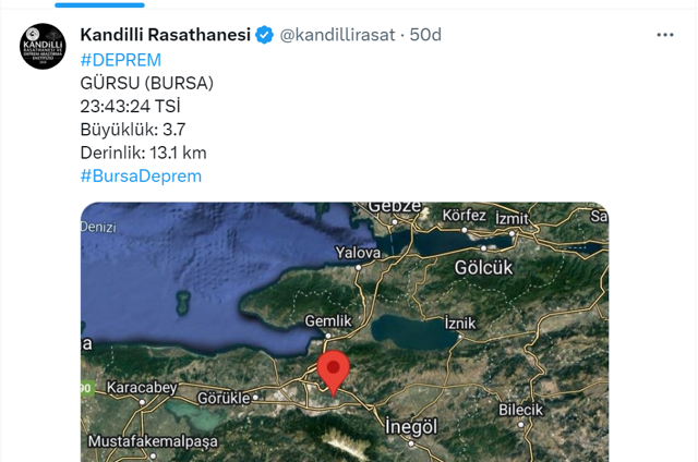 Deprem oldu! Bursa yine sallandı! Kandilli'den açıklama var... - Resim: 0