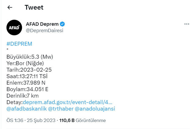 Niğde'de korkutan deprem! AFAD şiddetini duyurdu: Çevre illerden de hissedildi - Resim: 0