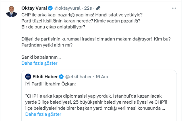 İYİ Parti'de sert kavga! Oktay Vural 'Sen kimsin' diye sordu, İbrahim Özkan öyle bir cevap verdi ki... - Resim: 0
