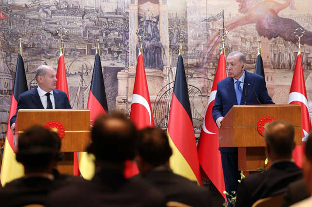 Scholz'un 'İsrail'in kendini savunma hakkı var' açıklamasına Cumhurbaşkanı Erdoğan'dan net cevap - Resim: 0