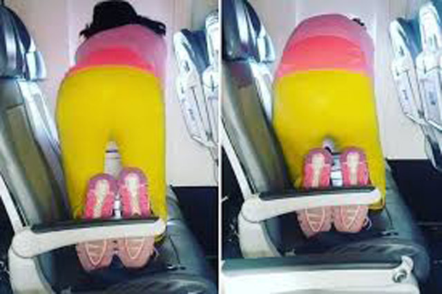 Uçakta yolcuları şaşkına çevirdi! Üç koltuğa uzanıp... - Resim: 1
