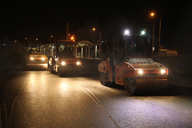 Bursa için sahurda asfalt vakti - Resim: 1
