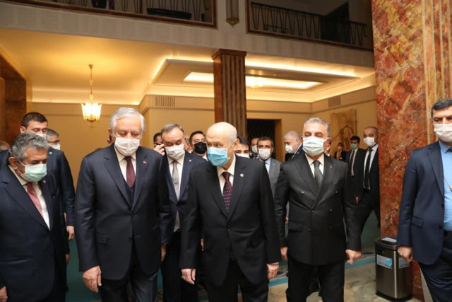 MHP Lideri Devlet Bahçeli, 2021 bütçe görüşmeleri için Meclis'te - Resim: 0