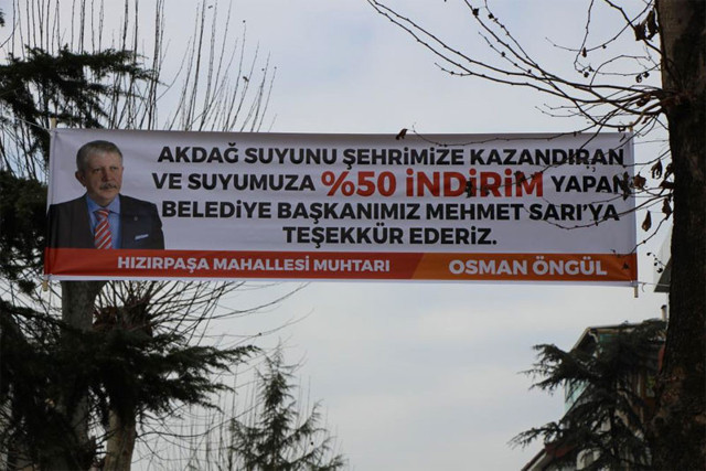 MHP'li başkan bu şehirde suyu 'sudan ucuz' yaptı kentte teşekkür pankartları açıldı - Resim: 0