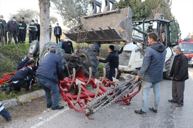 Manisa'da traktörün altında kalan yaşlı adam itfaiye tarafından kurtarıldı - Resim: 2
