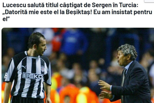 Lucescu: Sergen Yalçın benim sayemde Beşiktaş'ta - Resim: 0