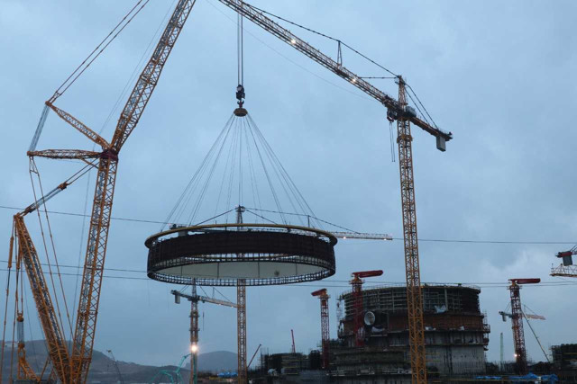Akkuyu Nükleer Güç Santrali'nde iç koruma kabuğunun beşinci katmanı takıldı - Resim: 0