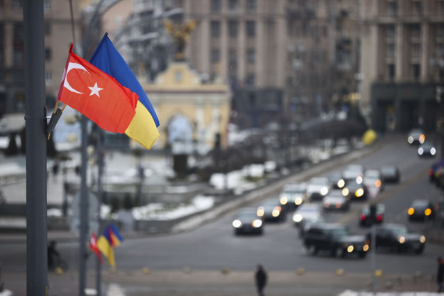 Ukrayna Cumhurbaşkanı Erdoğan'ı bekliyor Her yer Türk bayrağı - Resim: 0