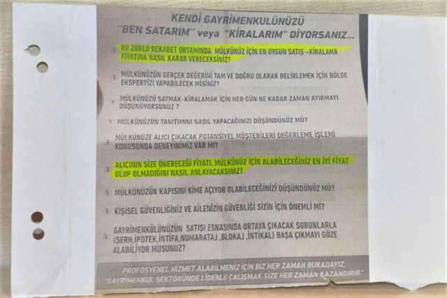 Ankara'da emlakçılar kapı kapı dolaşıp bu broşürü dağıtıyor avukat ifşa etti - Resim: 0