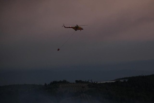 Manisa ve Kütahya'da orman yangını! 20 ev boşaltıldı, 40 kişi tahliye edildi - Resim: 6