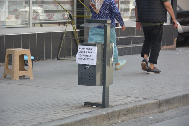 Ordu'da çöp kutusuna bu yazıyı astı! "Artık mesaj yerine ulaştı" - Resim: 0