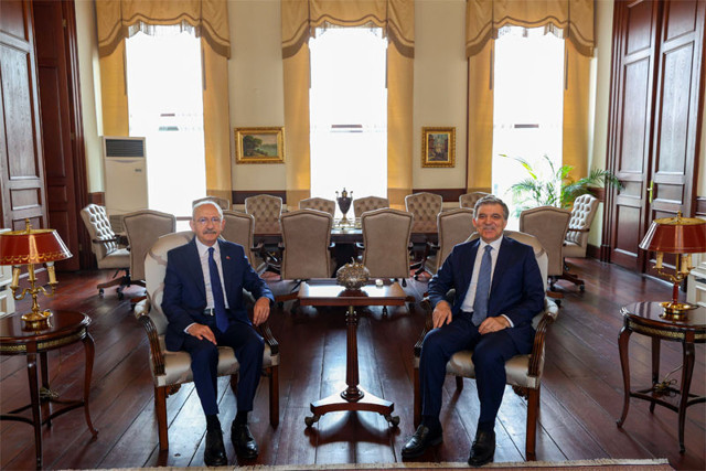 Cumhurbaşkanı adayı Kemal Kılıçdaroğlu Abdullah Gül'ü ziyaret etti - Resim: 0