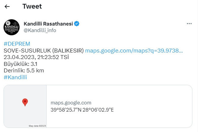 Balıkesir'de korkutan deprem! Bursa'da da hissedildi: Kandilli şiddetini duyurdu! - Resim: 0