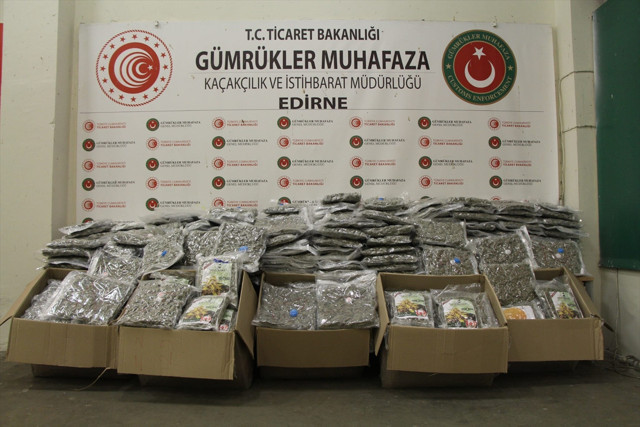 Kapıkule'de bir tırda 370 kilogram esrar ele geçirildi - Resim: 0