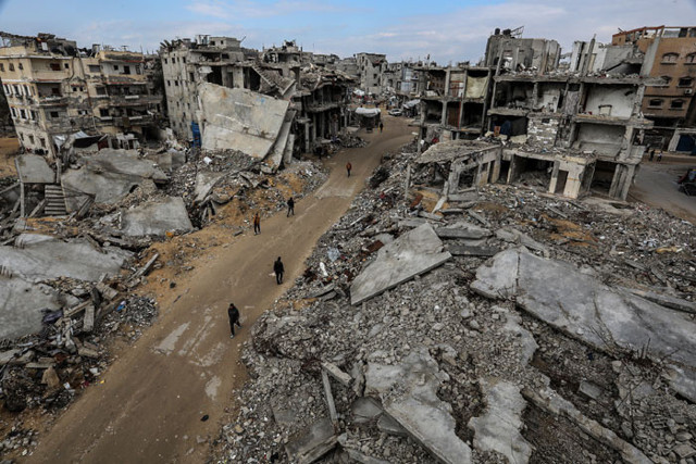 Gazze'de Filistinliler evlerine döndü manzara şoke etti kırıntı bile kalmadı - Resim: 1