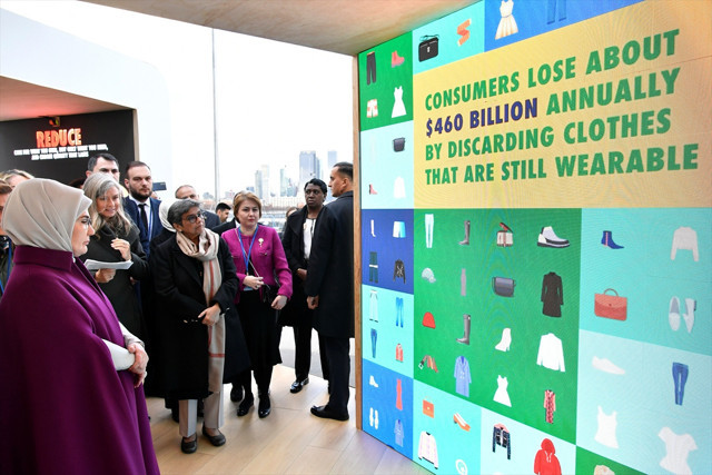 Emine Erdoğan, BM'deki "Sıfır Atık Enstelasyon Sergisi"ni ziyaret etti - Resim: 2