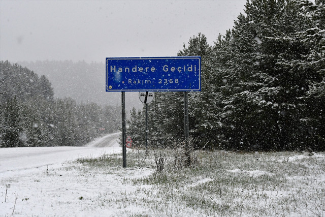 Kars'ın Sarıkamış ilçesi ve yüksek rakımlı geçitler kar yağışıyla beyaza büründü - Resim: 1