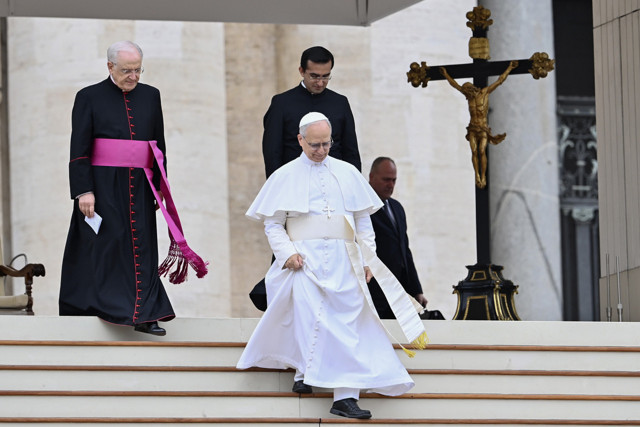 Papa 14. Leo ilk genel kabul oturumuna katıldı: Gazze için çağrı yaptı - Resim: 0