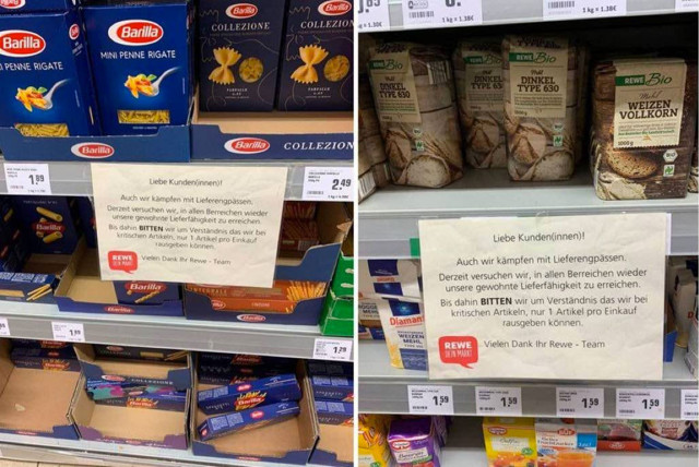 Almanya'da gıda krizi patladı 2 temel besin için market raflarına bu not asıldı - Resim: 0