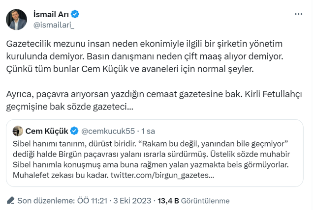 Cem Küçük ile Birgün muhabiri birbirine girdi! Hakaretler havada uçuştu! Konu Mehmet Şimşek'in danışmanı... - Resim: 1