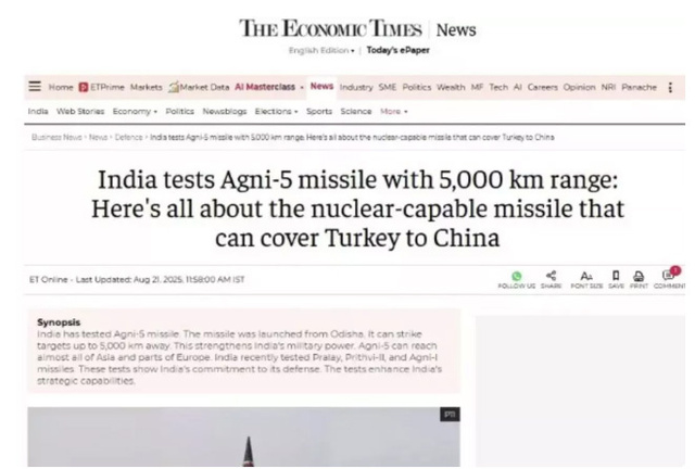 Hindistan medyası füze testinin ardından sınırı aştı, Türkiye'yi küstah sözlerle hedef aldı! - Resim: 2