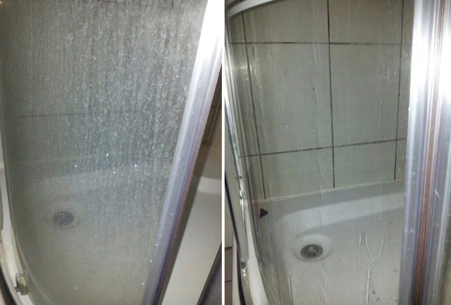 Su lekelerini yok eden pırıl pırıl parlayan duşakabinler için bunu yapın! - Resim: 0